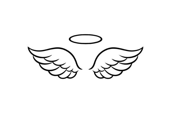 Angel Wings Halo Line: A Timeless Embroidery Design for Meaningful Projects