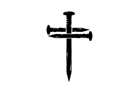 Cross Nails Christian Symbol for Real Embroidery Projects