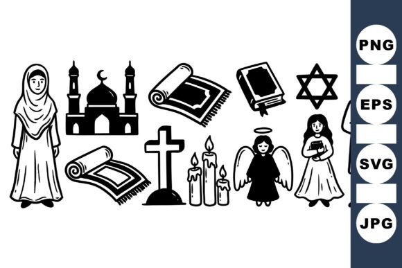 Religious Symbol Vector Set Review for Embroidery Projects